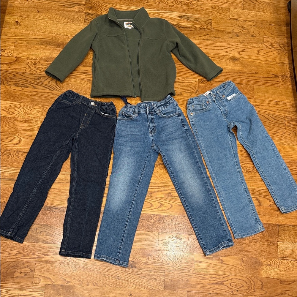 Green Jacket and Denim Jeans Bundle